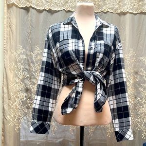 BP. Plaid Boyfriend Button Down Shirt